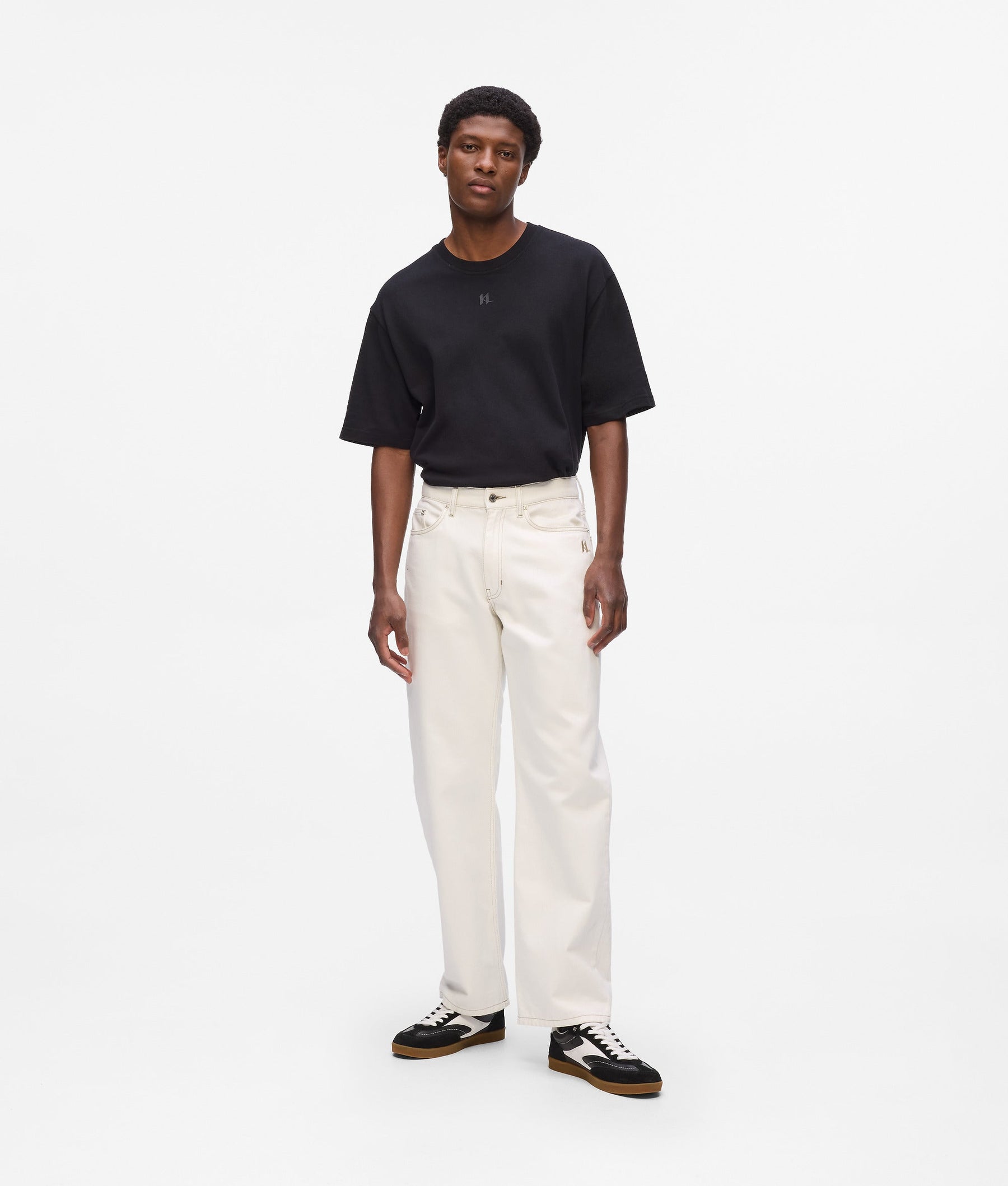 CONTRAST STITCH TROUSERS