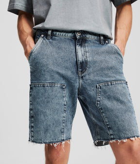 CARPENTER DENIM SHORTS