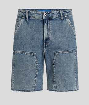 CARPENTER DENIM SHORTS