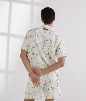 ALL-OVER-PRINT BOWLING SHIRT