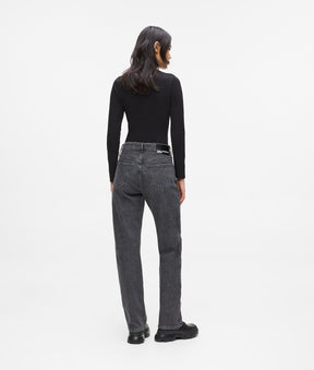 High-rise straight jeans