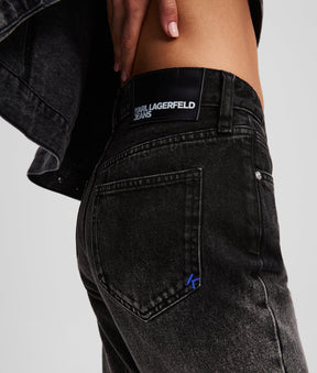 OMBRÉ HIGH-RISE STRAIGHT TROUSERS