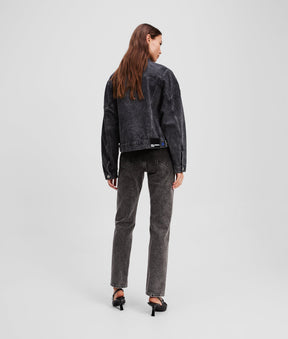 OMBRÉ HIGH-RISE STRAIGHT TROUSERS