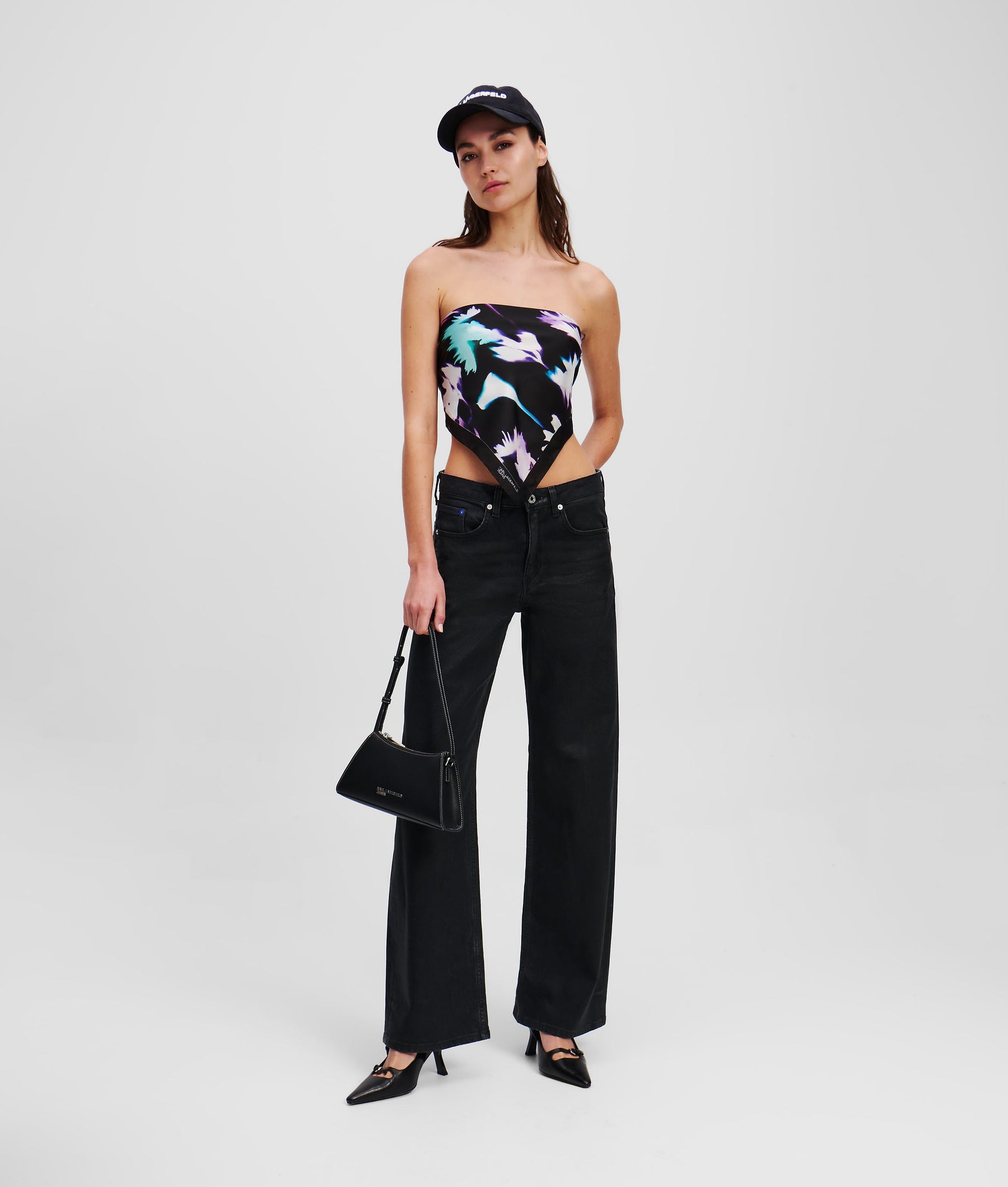 COATED MID-RISE RELAXED TROUSERS