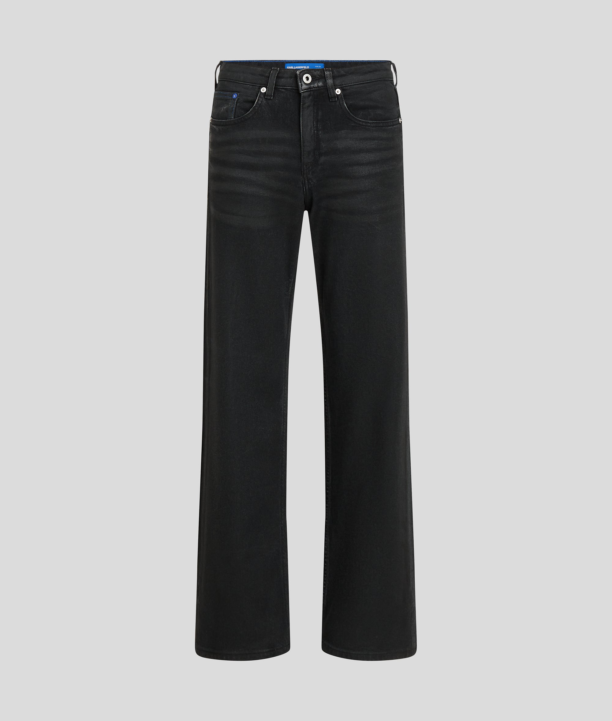 COATED MID-RISE RELAXED JEANS