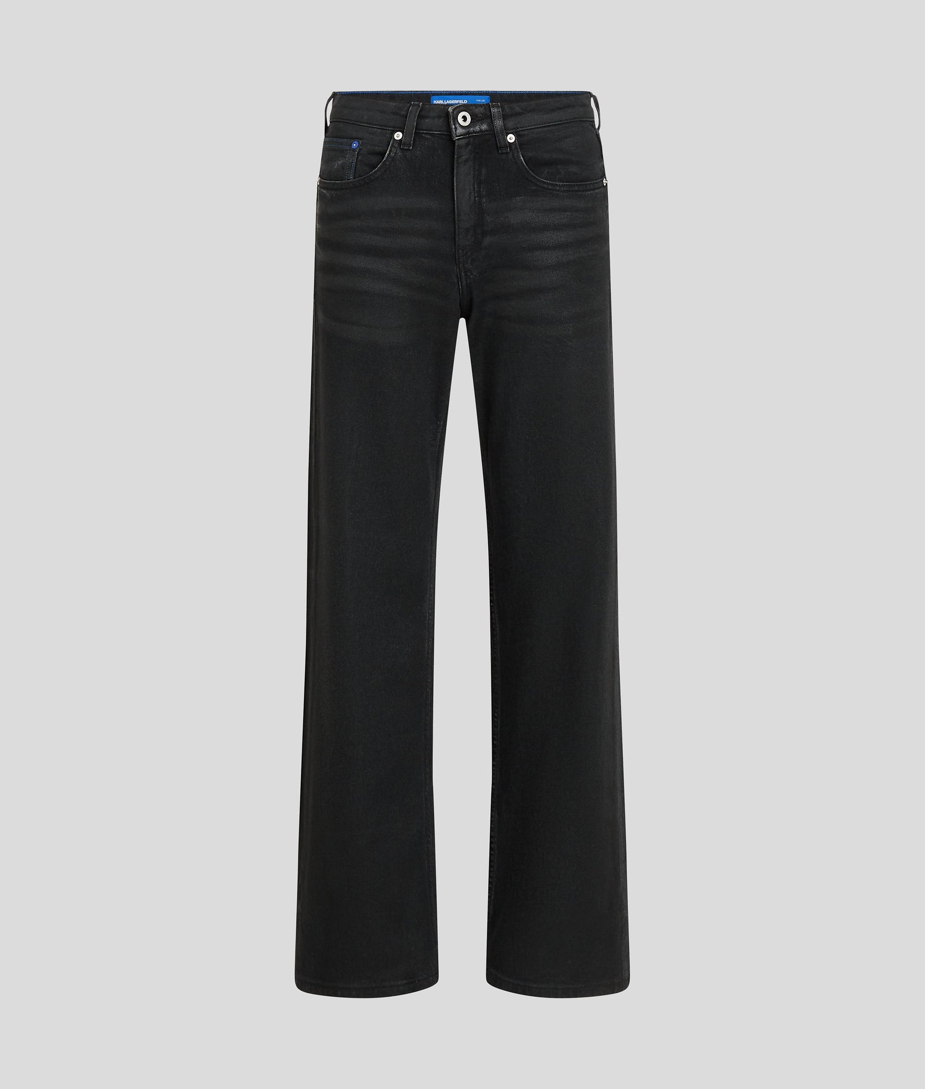 COATED MID-RISE RELAXED JEANS