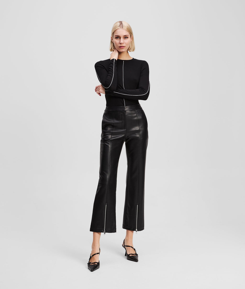 FAUX-LEATHER TROUSERS