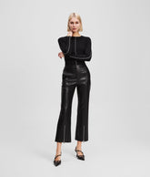 FAUX-LEATHER TROUSERS