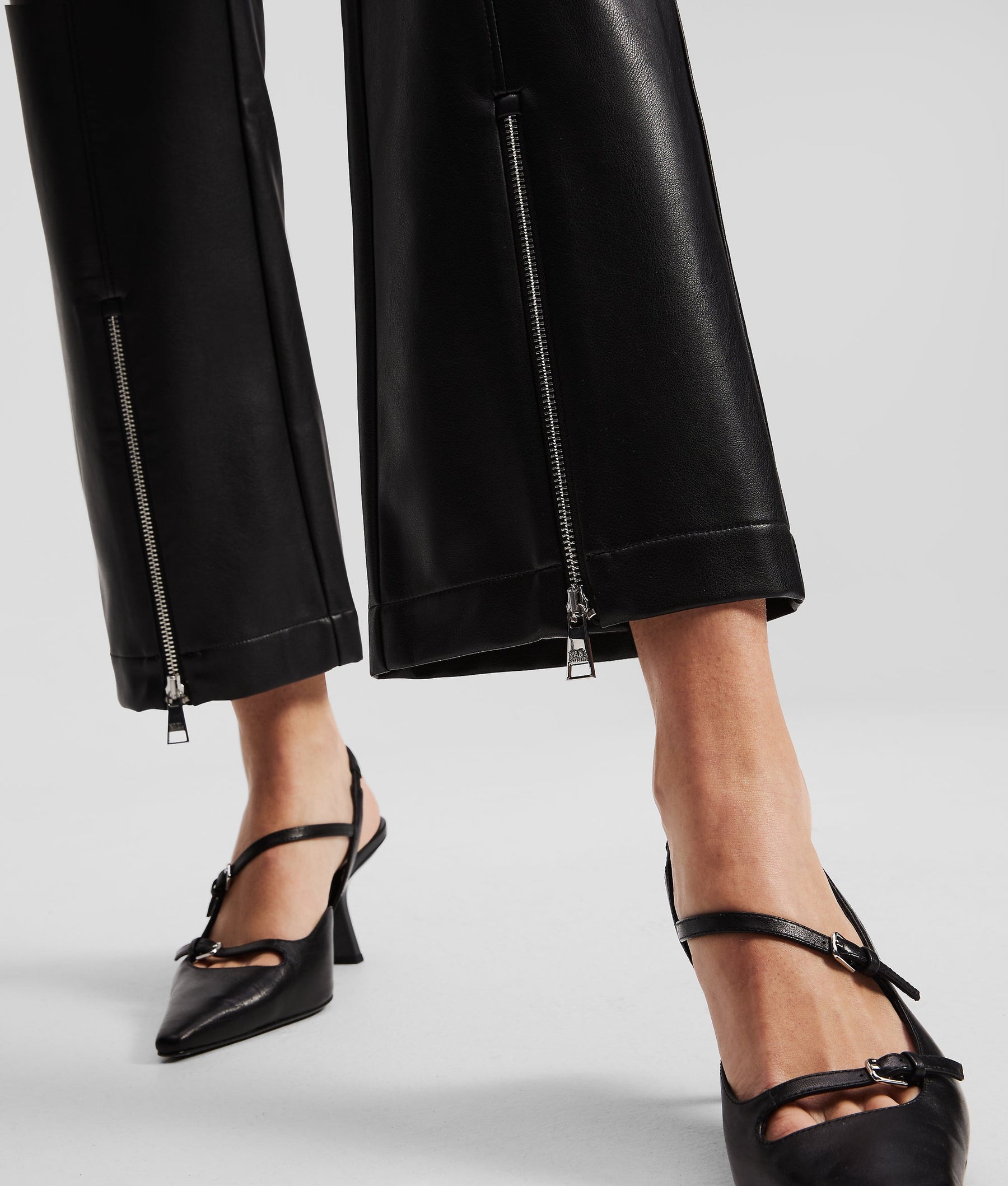 FAUX-LEATHER TROUSERS