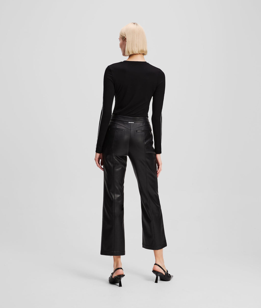 FAUX-LEATHER TROUSERS