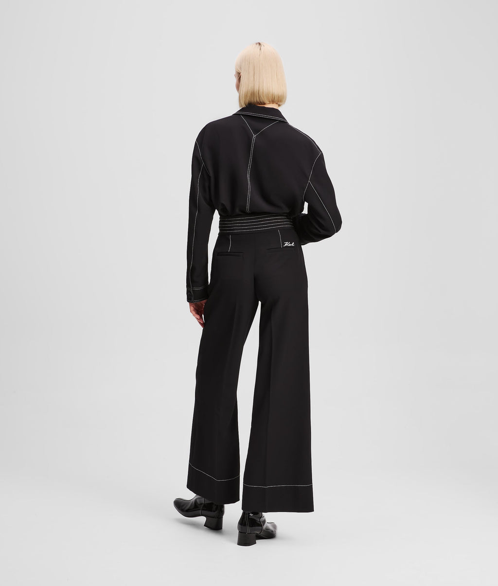 CONTRAST STITCH TROUSERS