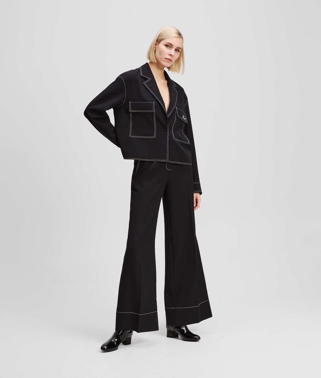 CONTRAST STITCH TROUSERS