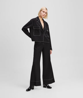 CONTRAST STITCH TROUSERS