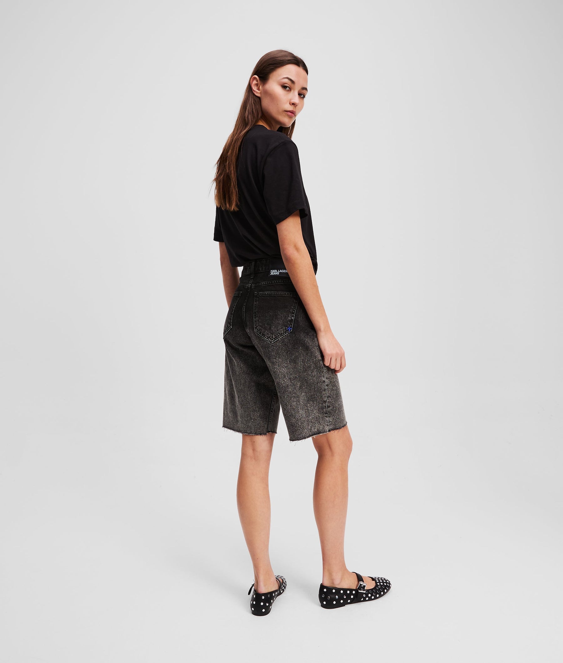 OMBRÉ DENIM SHORTS