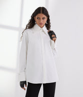 DOUBLE COLLAR POPLIN SHIRT