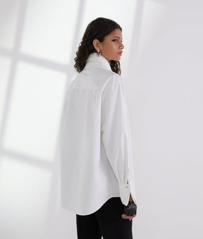 DOUBLE COLLAR POPLIN SHIRT