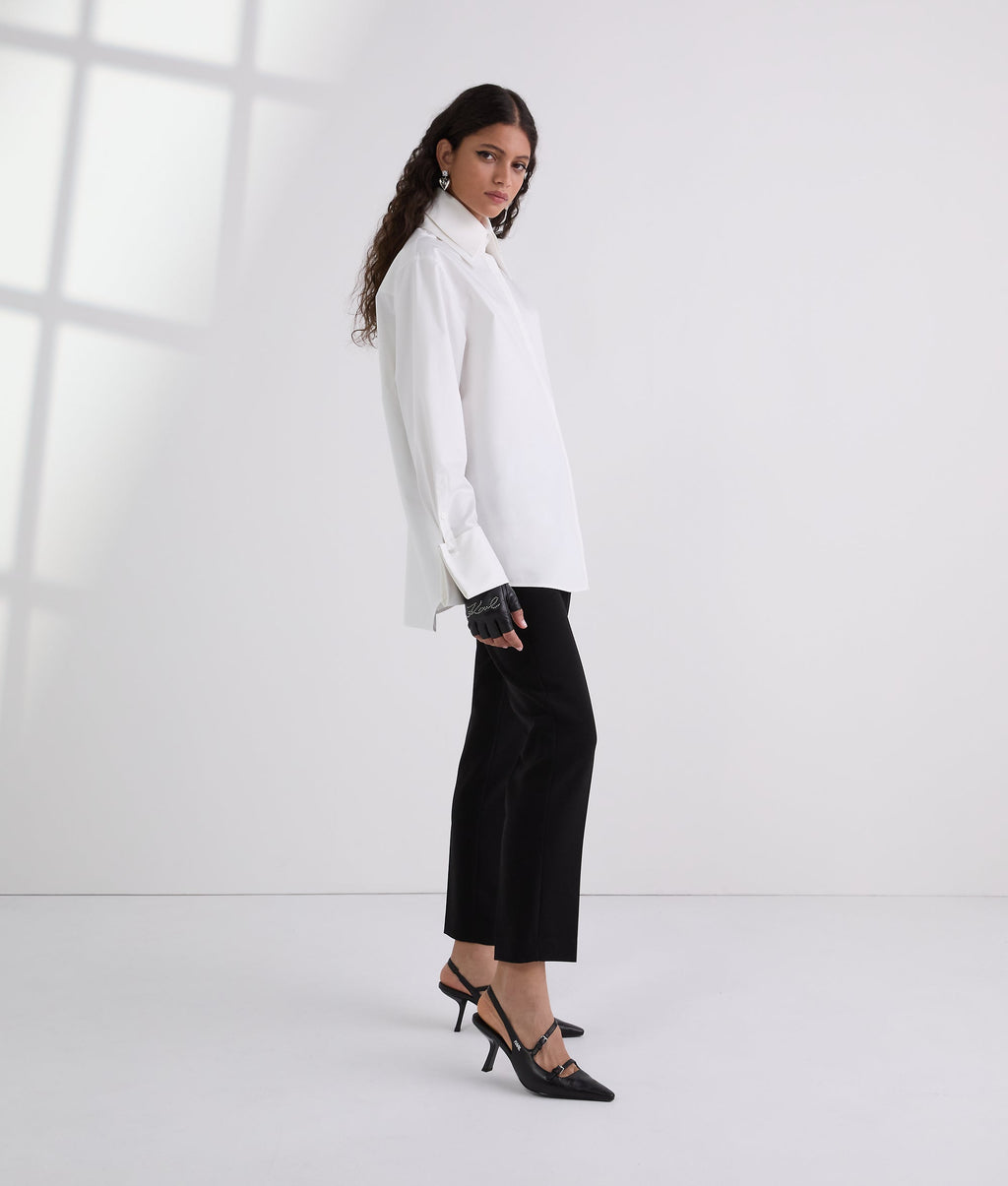 DOUBLE COLLAR POPLIN SHIRT