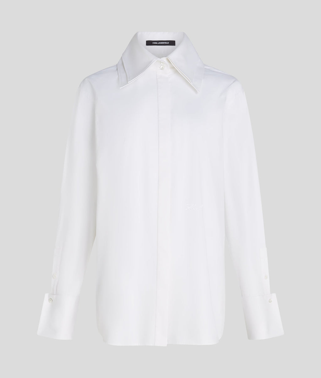 DOUBLE COLLAR POPLIN SHIRT