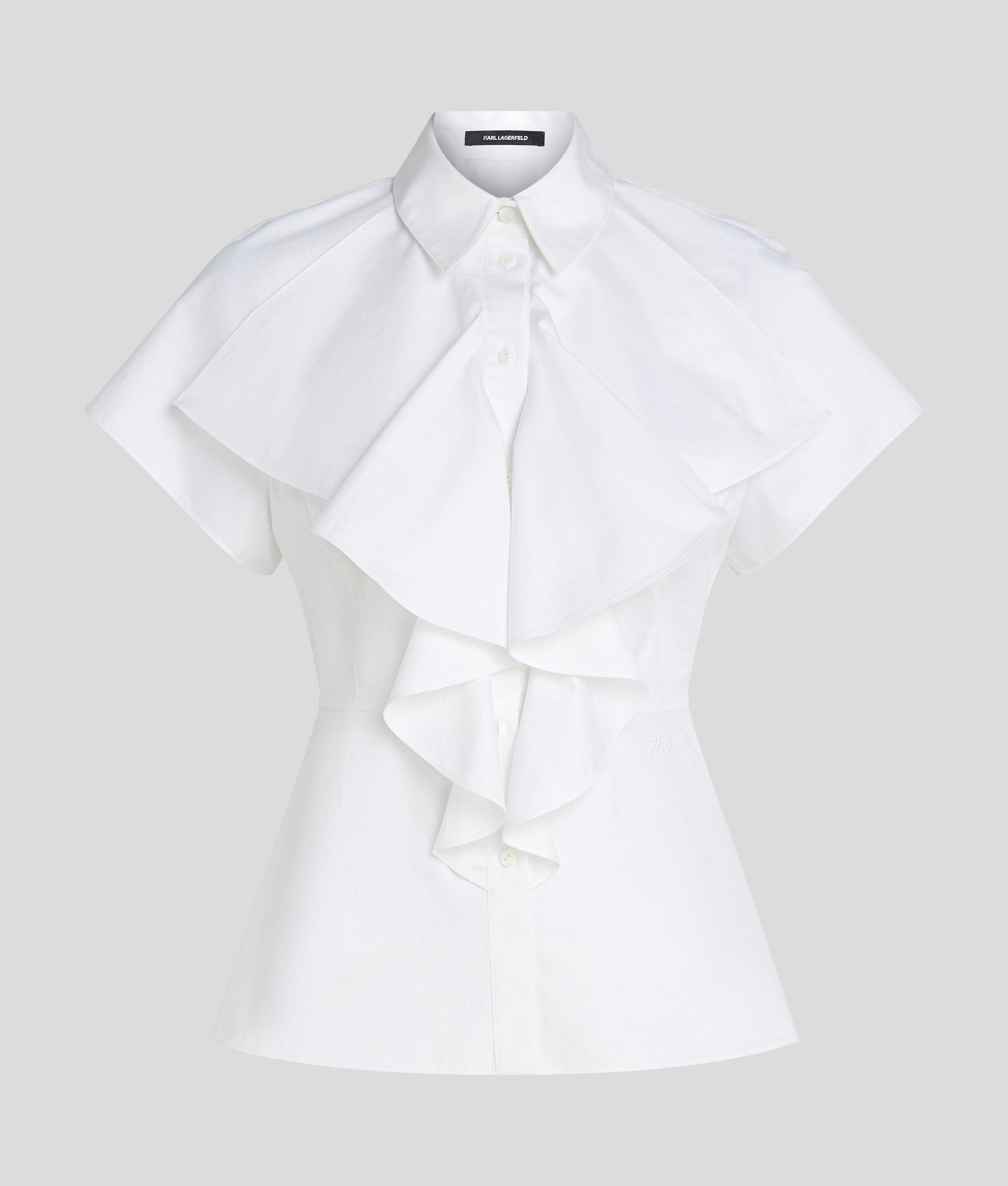 SHORT-SLEEVED RUFFLE BLOUSE