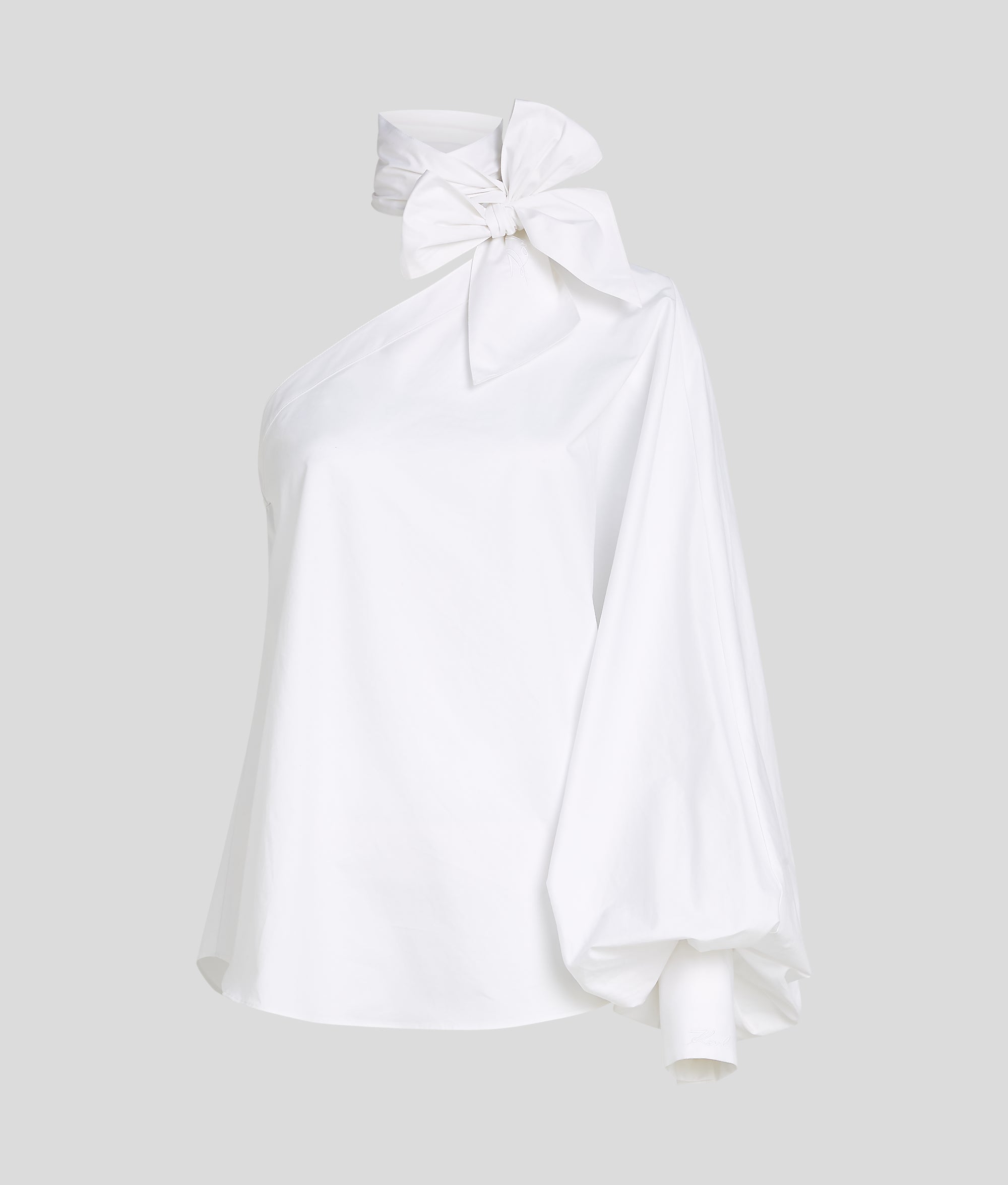 ONE-SLEEVE BOW-DETAIL SHIRT