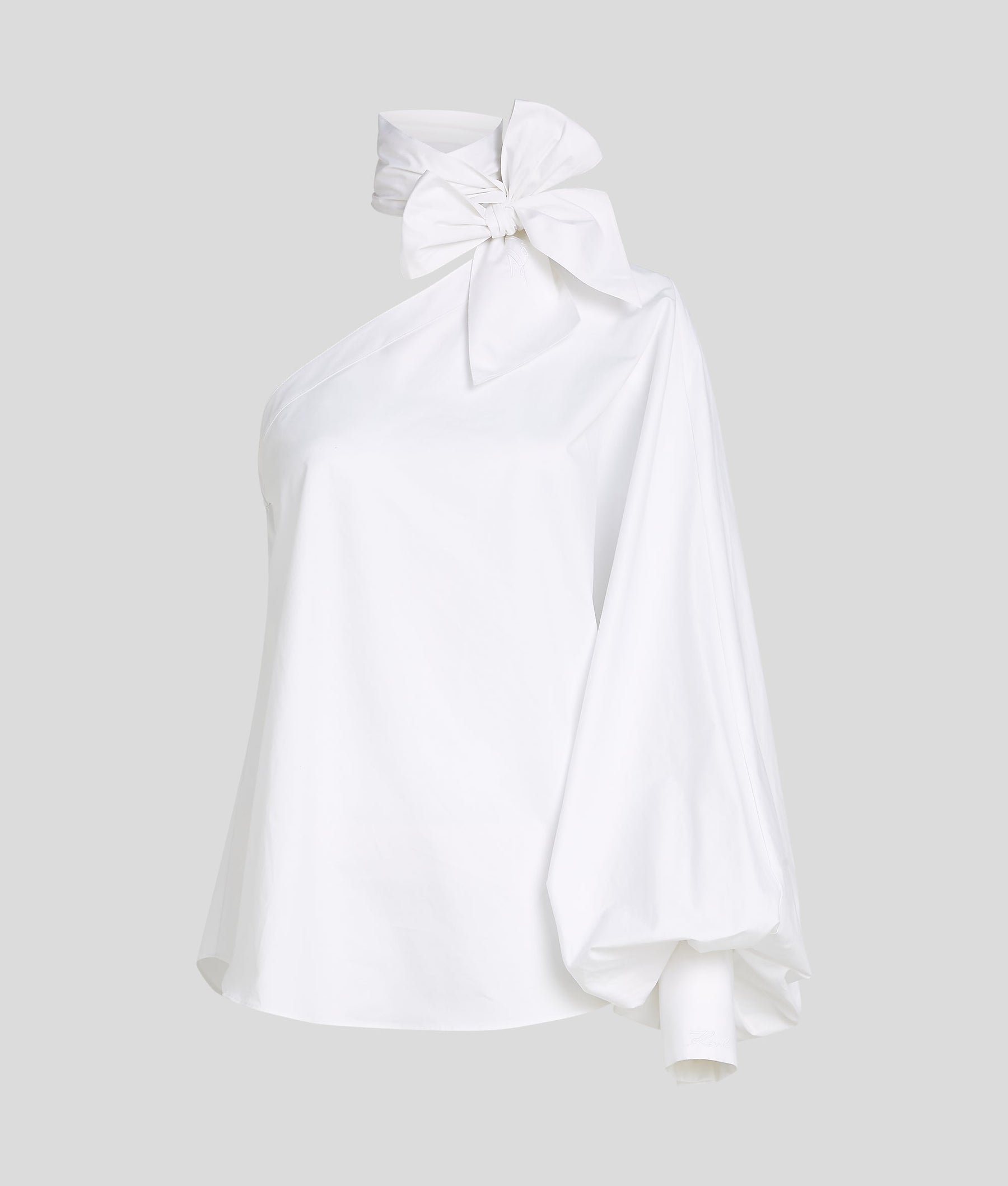 ONE-SLEEVE BOW-DETAIL SHIRT