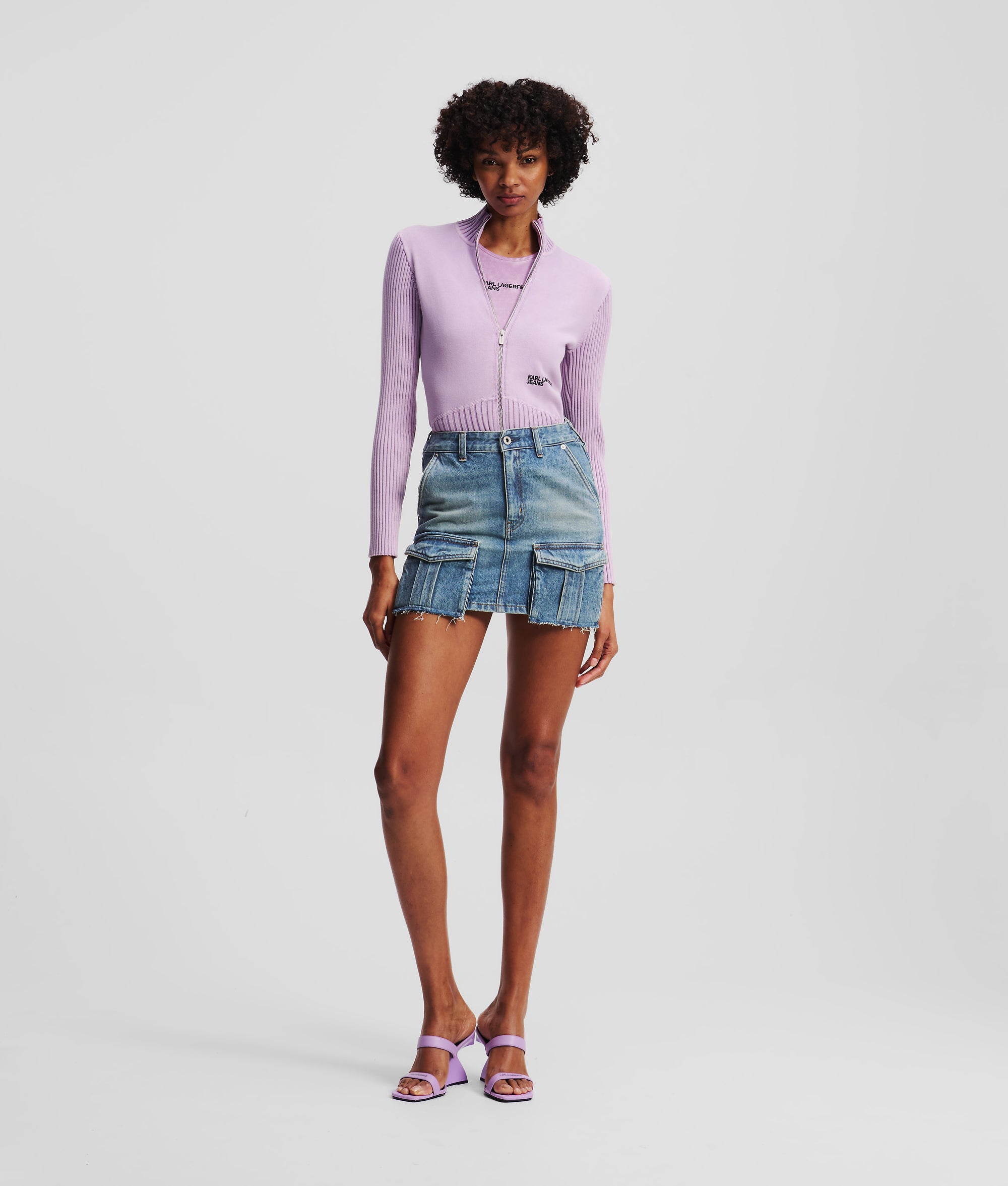UTILITY DENIM MINI SKIRT