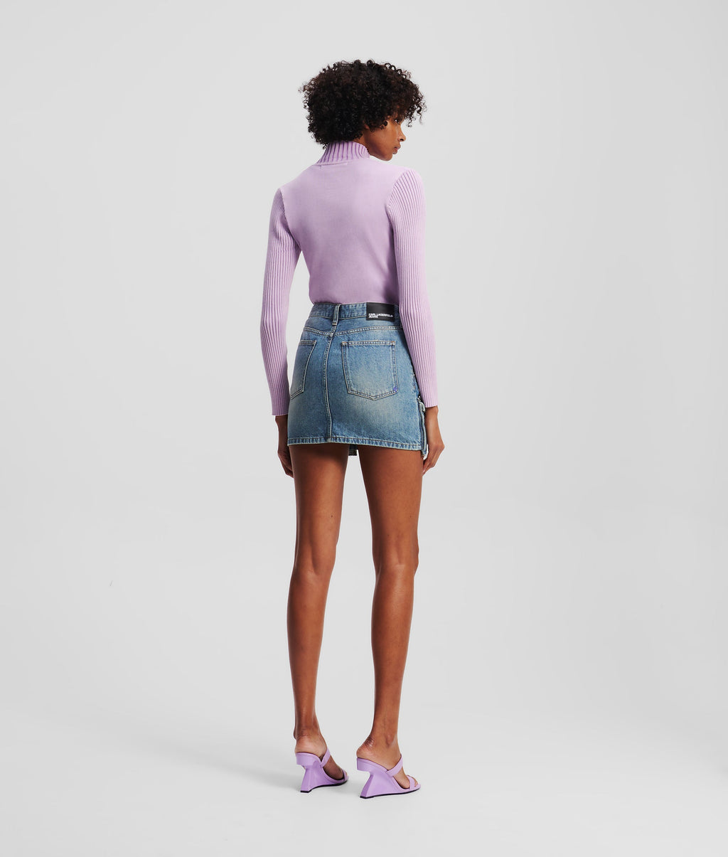UTILITY DENIM MINI SKIRT