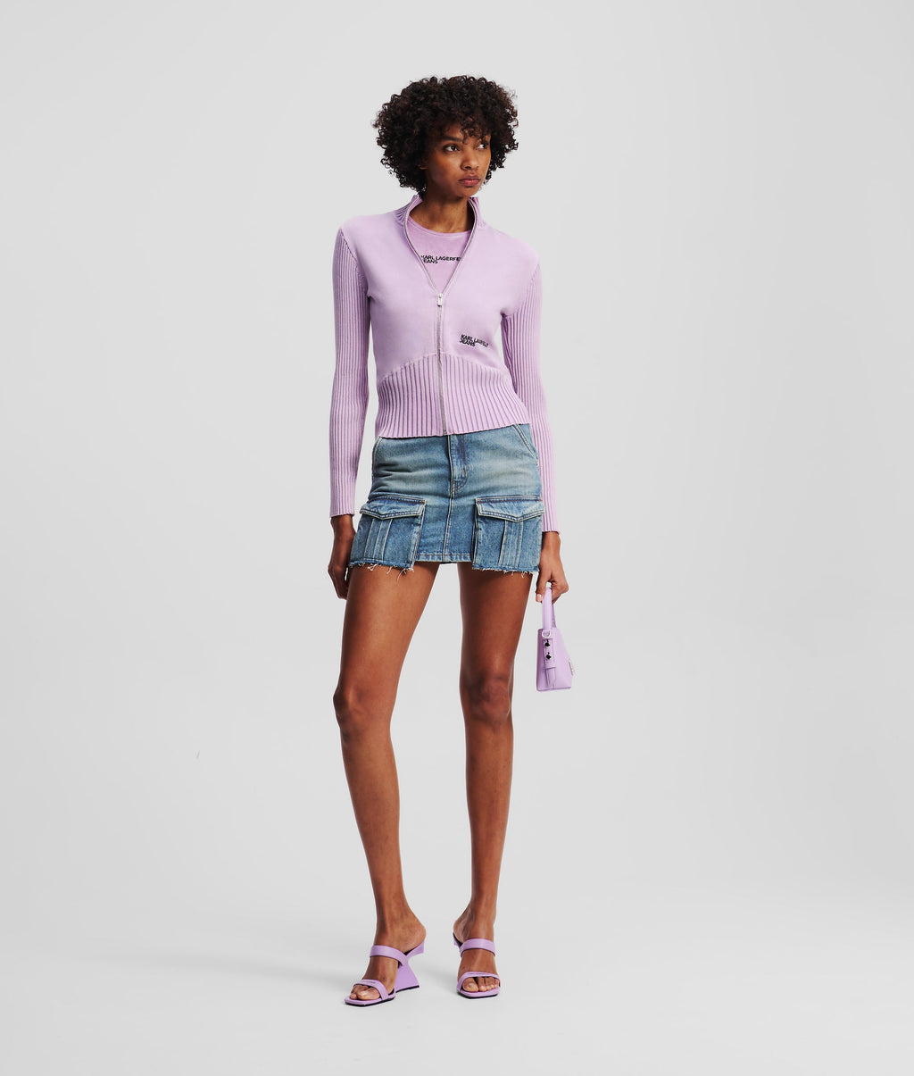 UTILITY DENIM MINI SKIRT