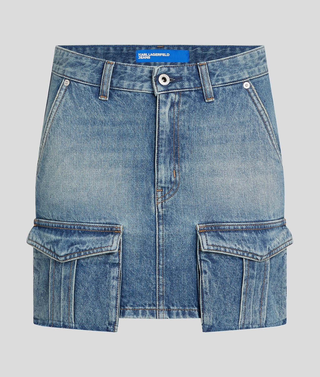 UTILITY DENIM MINI SKIRT