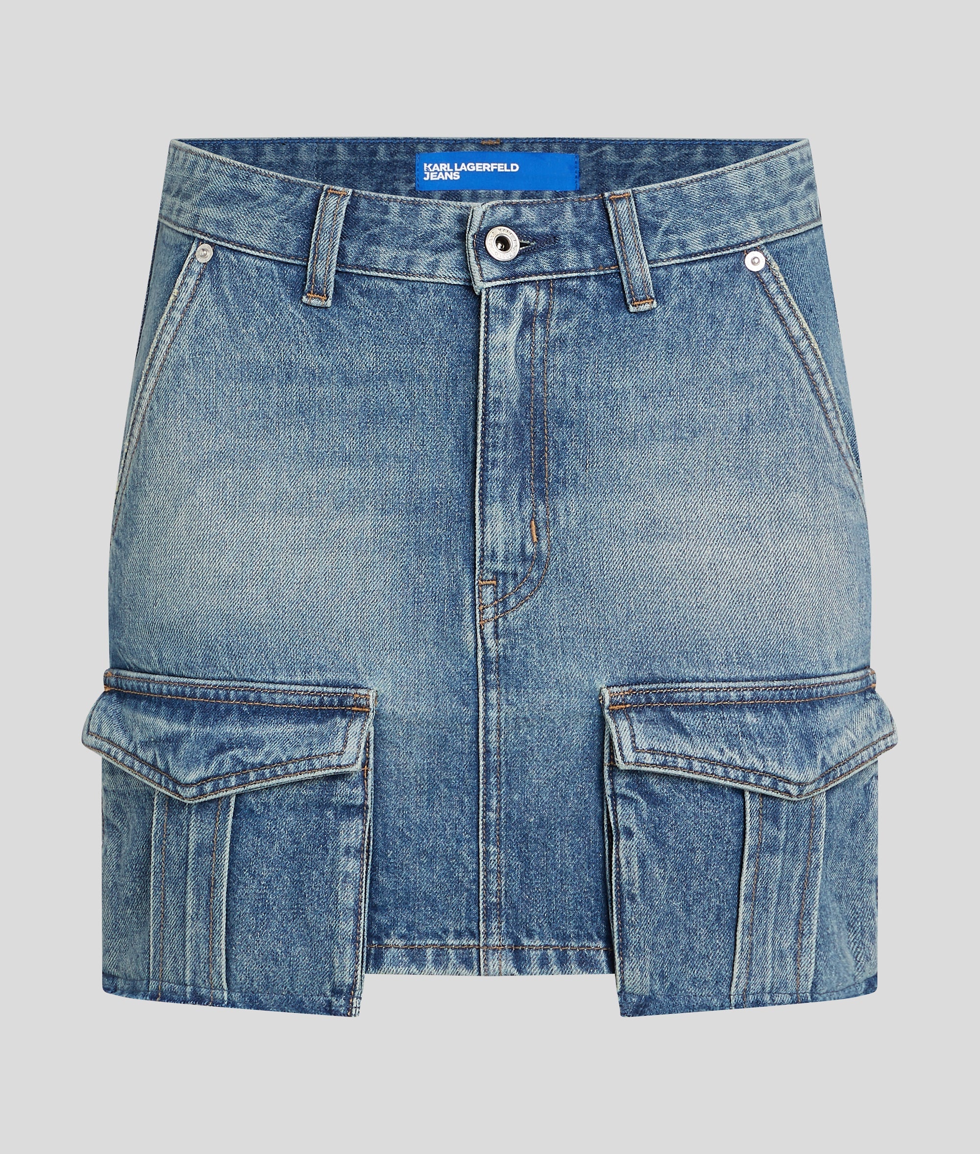 UTILITY DENIM MINI SKIRT