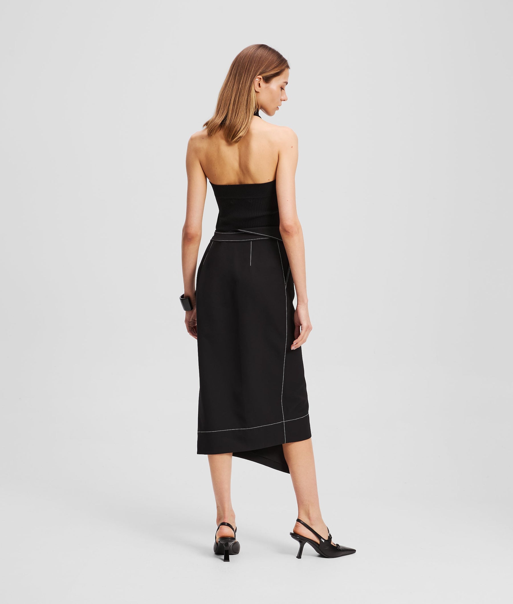 CONTRAST STITCH SKIRT