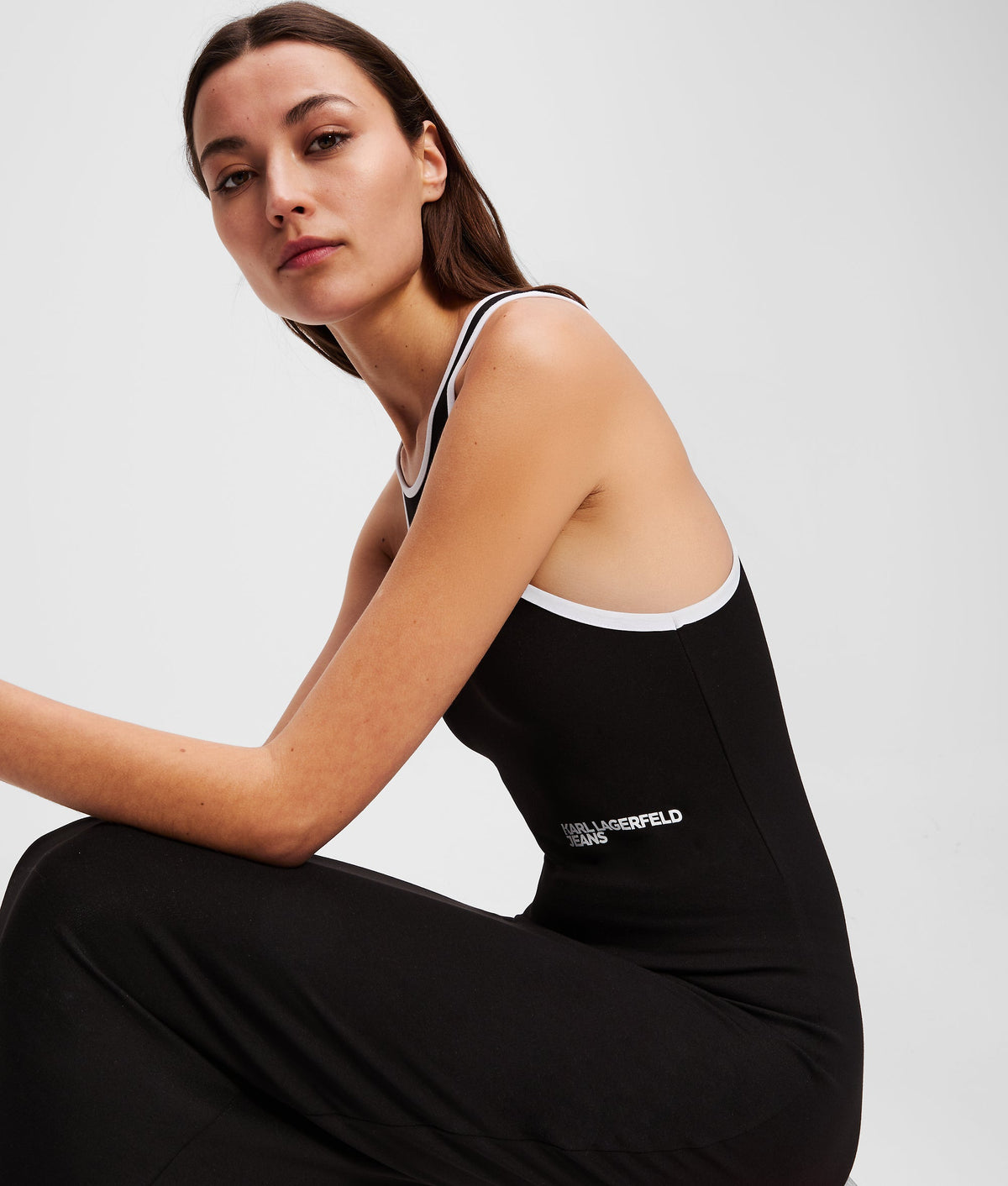 RACER-NECK DRESS