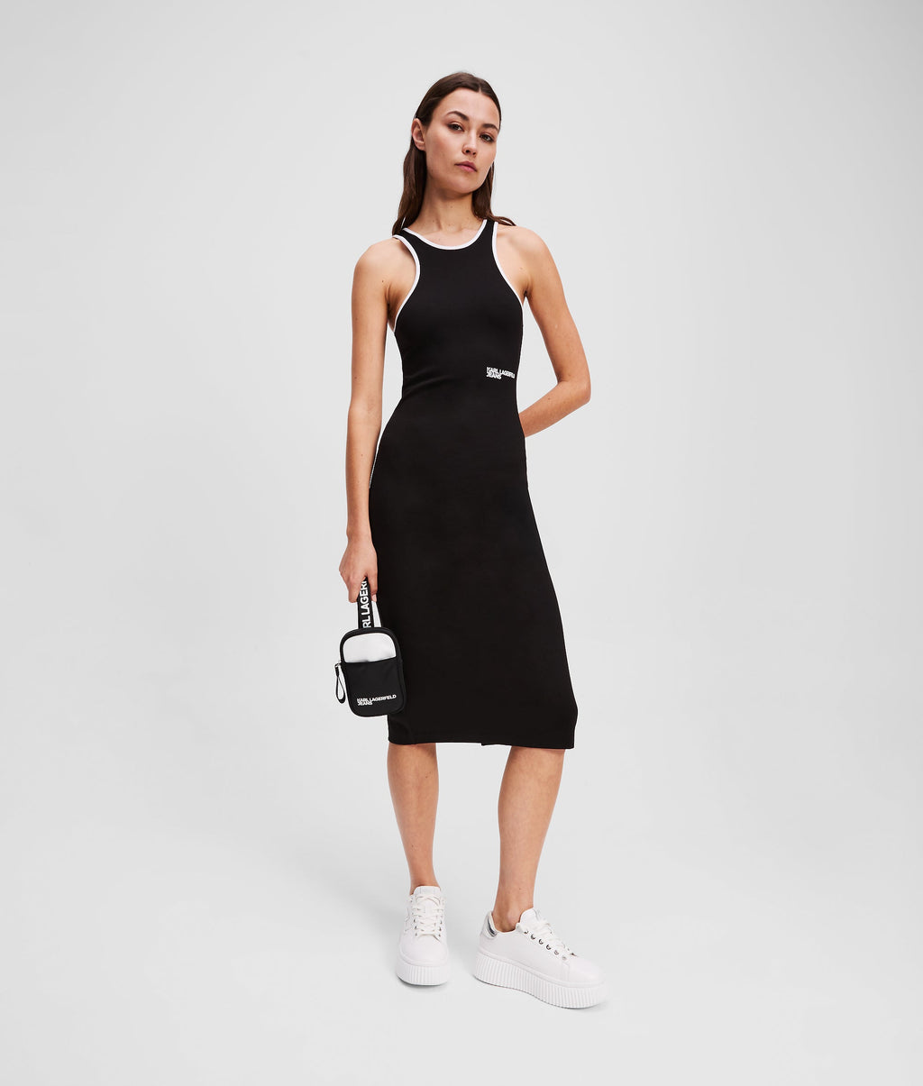 RACER-NECK DRESS