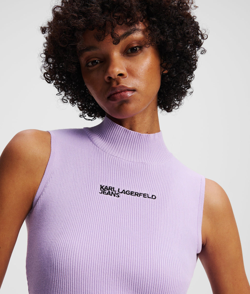 MOCK-NECK JUMPER DRESS