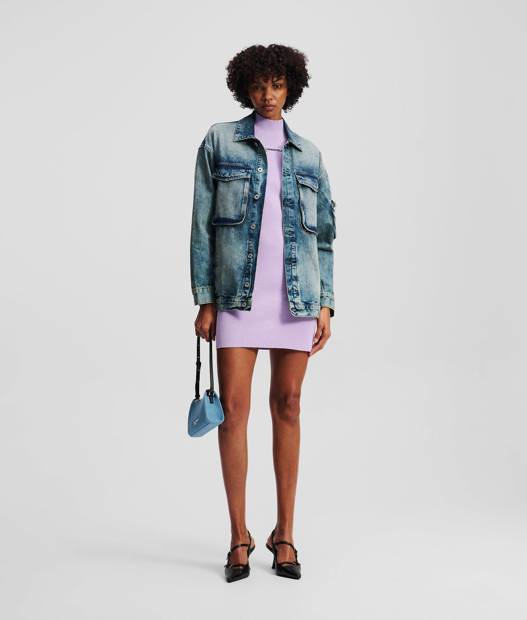 MOCK-NECK JUMPER DRESS