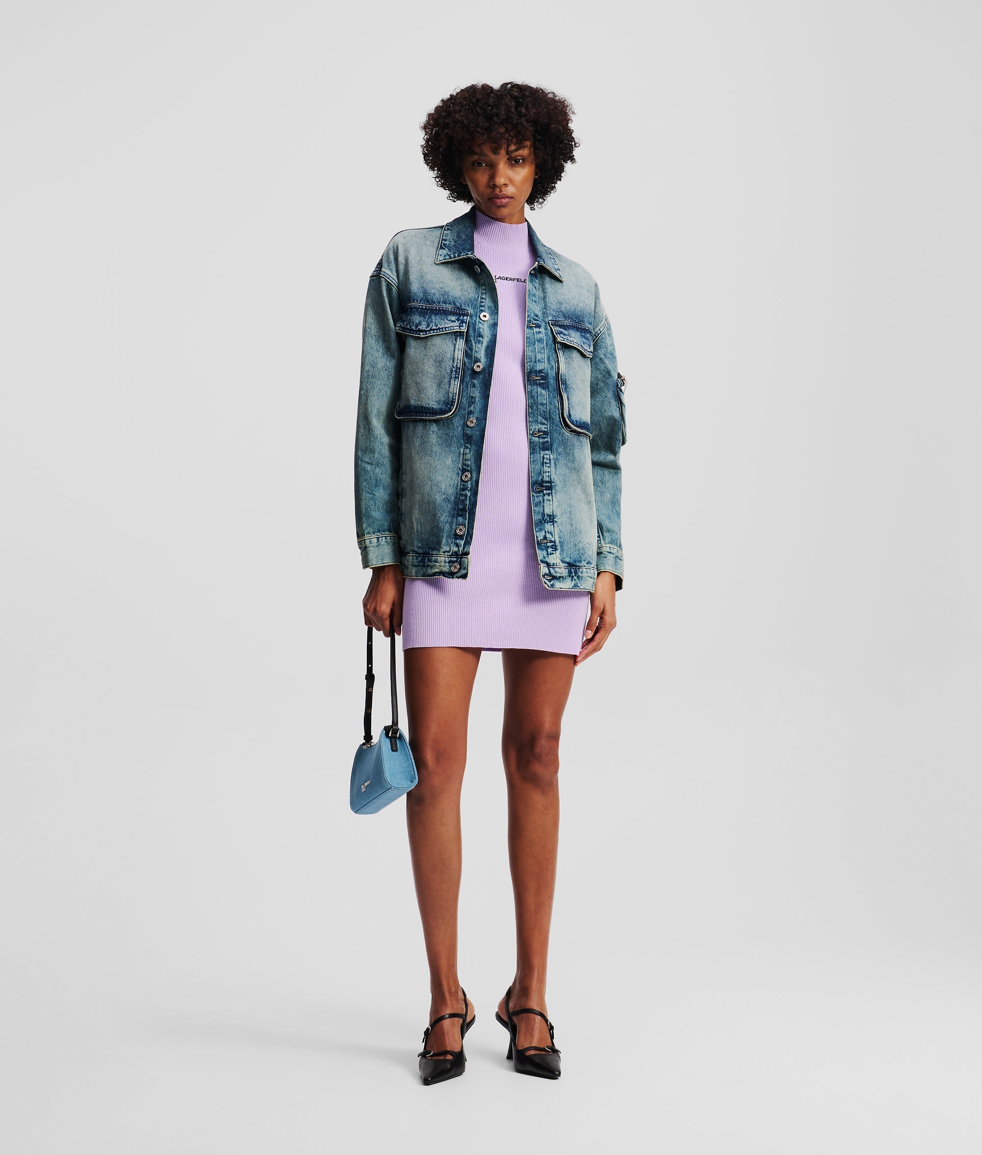 MOCK-NECK JUMPER DRESS