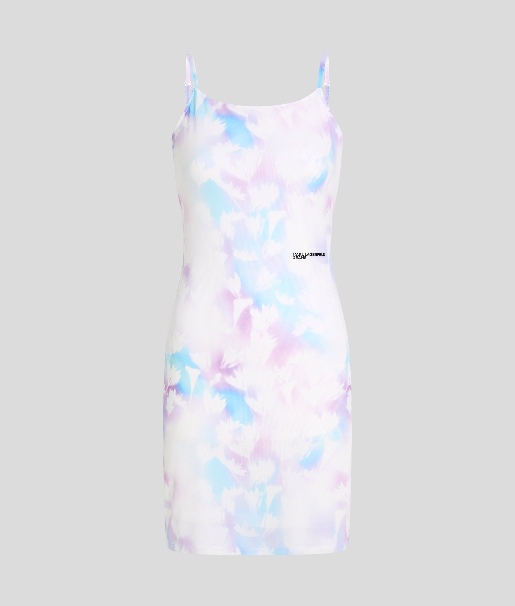 FLORAL-PRINT MESH DRESS