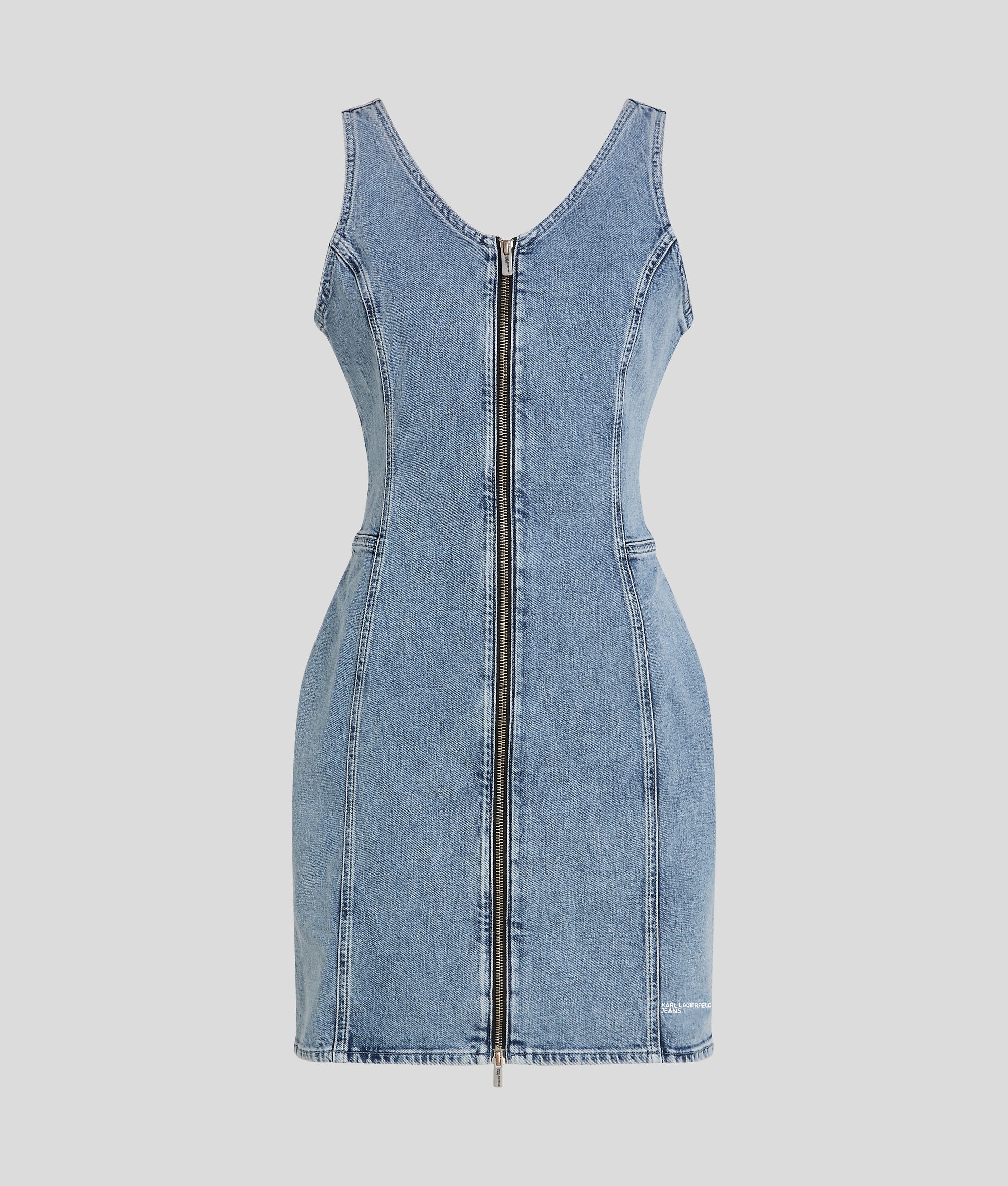 V-NECK DENIM DRESS