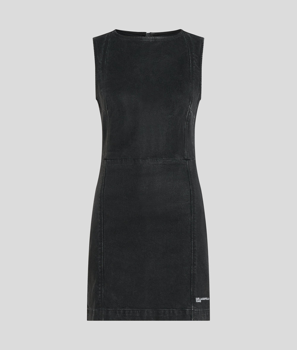COATED DENIM DRESS