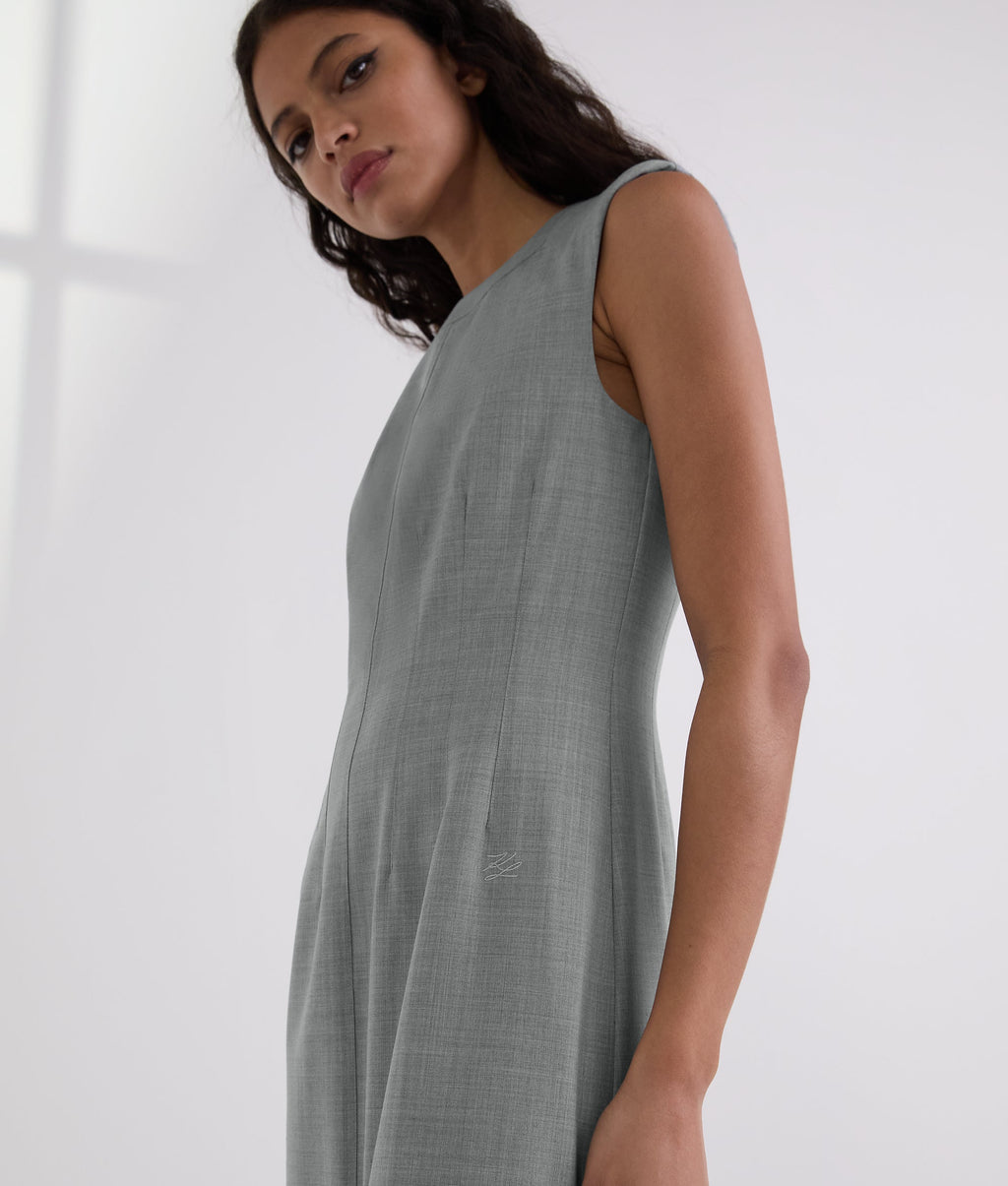 TAILORED WOOL-BLEND DRESS