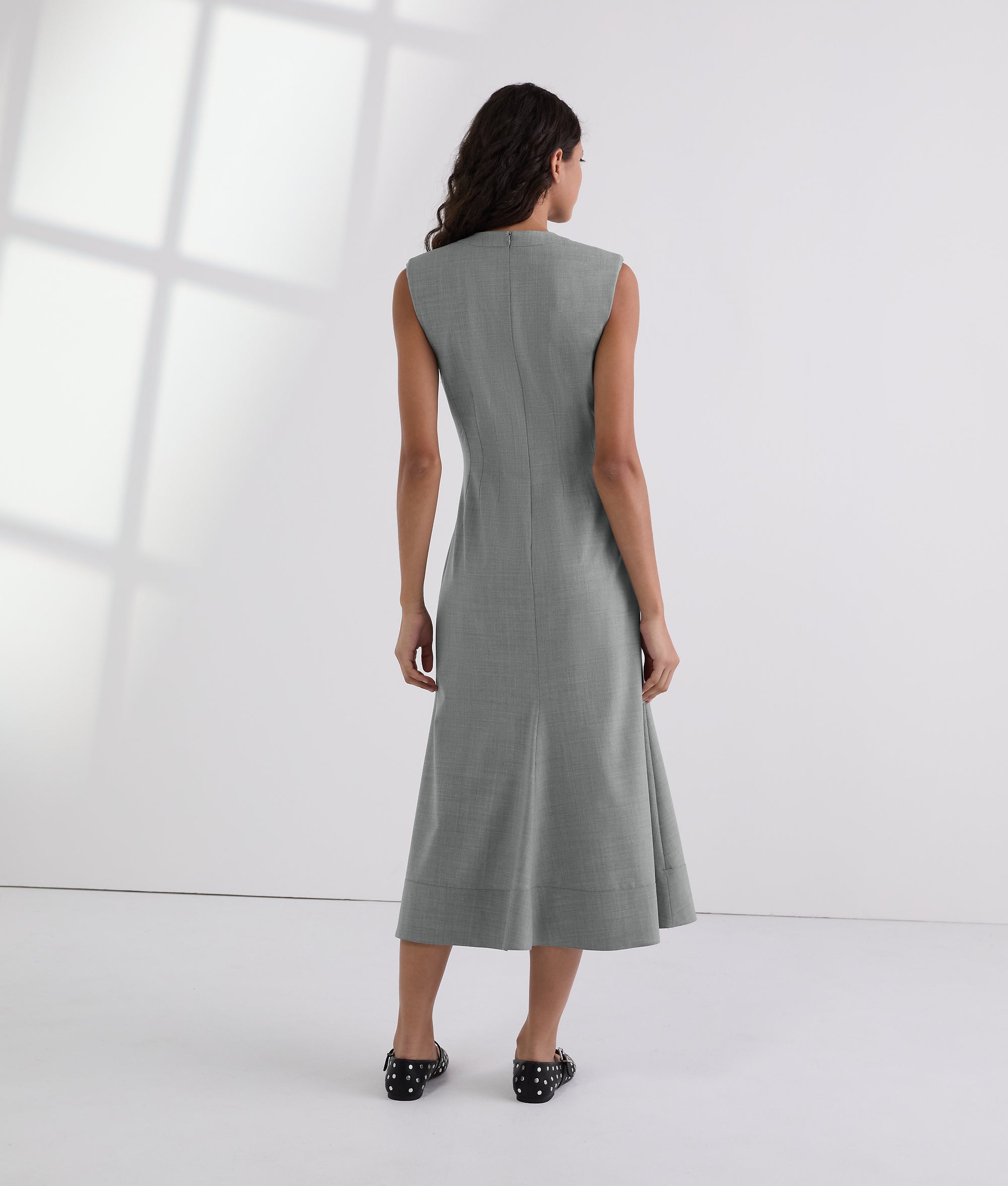 TAILORED WOOL-BLEND DRESS