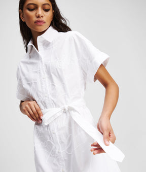 EMBROIDERED SHIRT DRESS