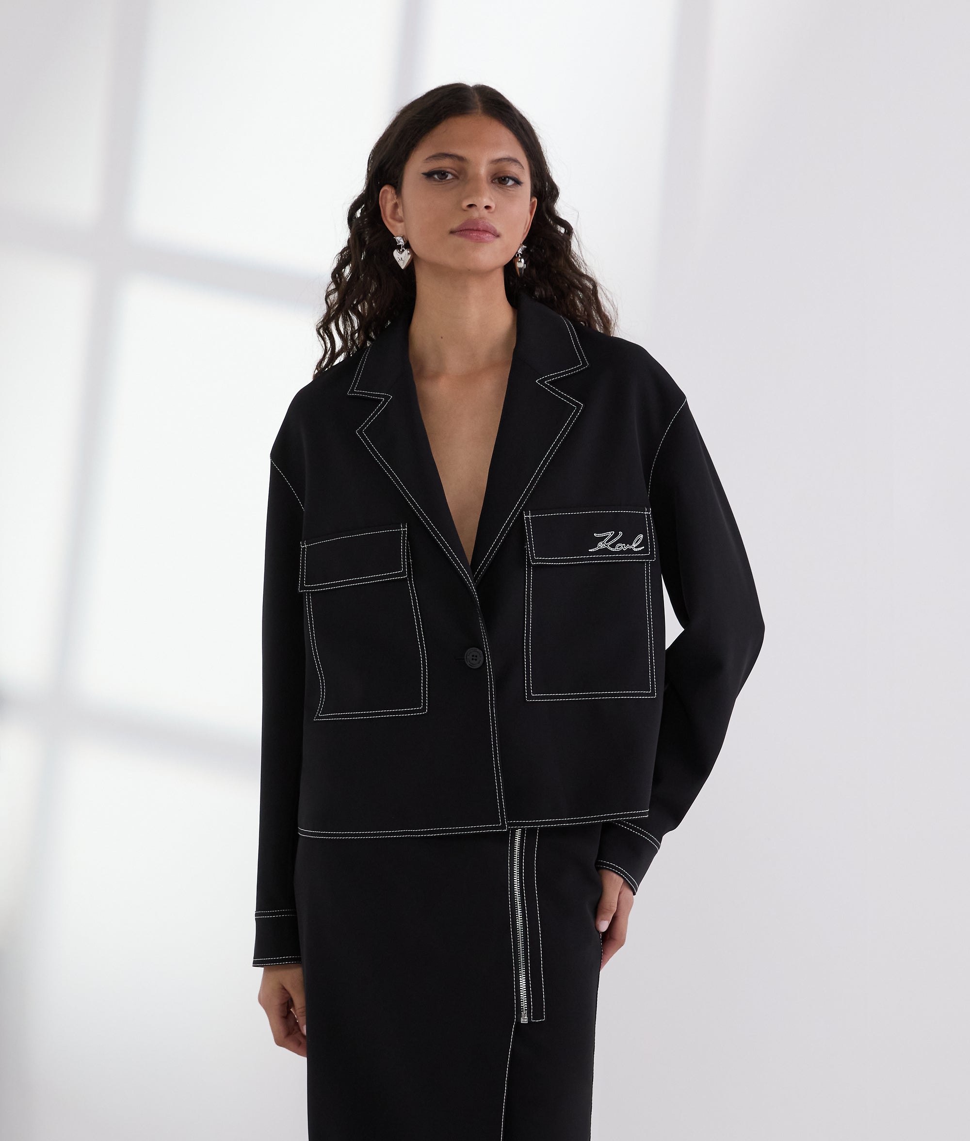 CONTRAST STITCH JACKET