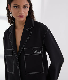 CONTRAST STITCH JACKET