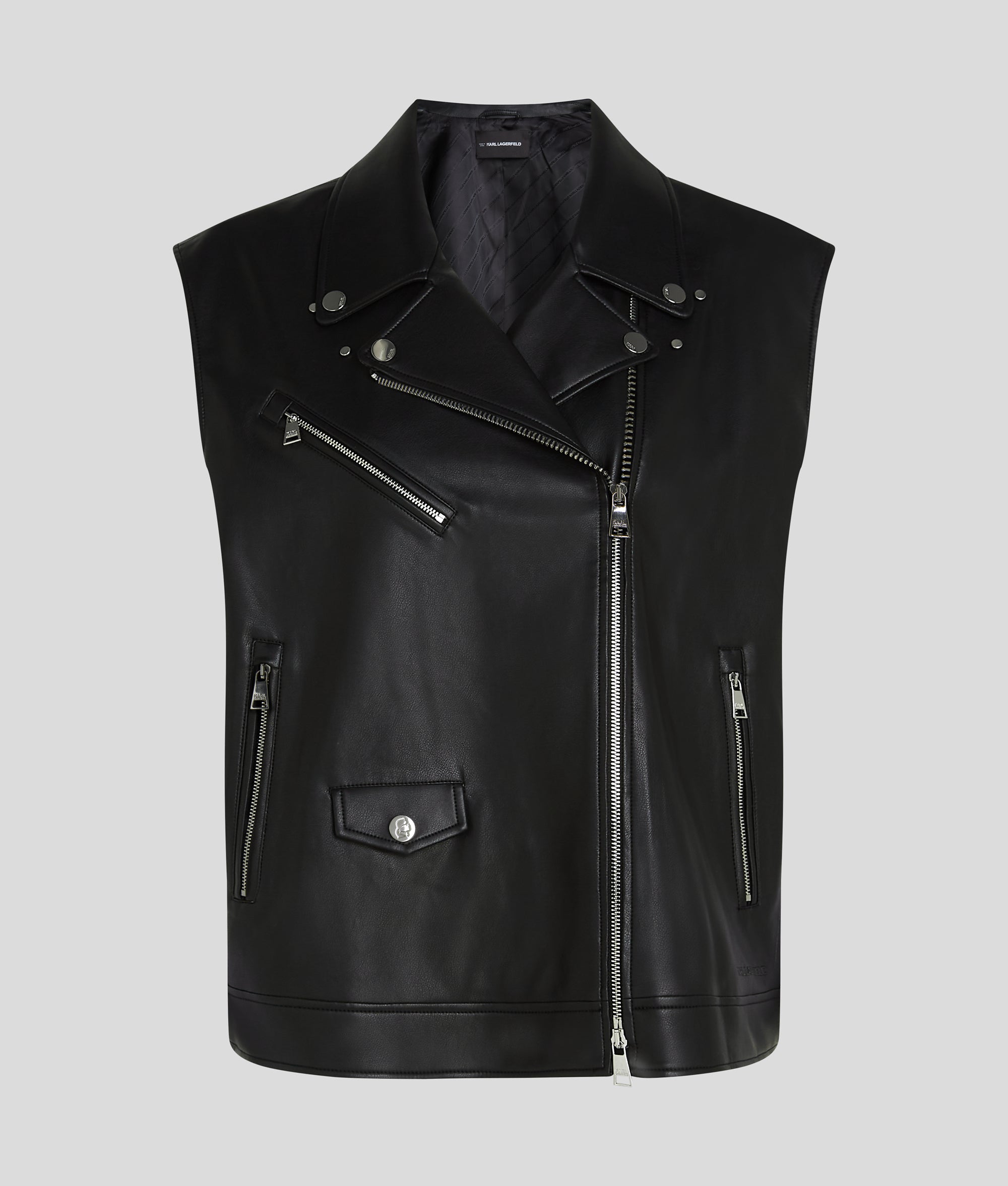 FAUX-LEATHER WAISTCOAT