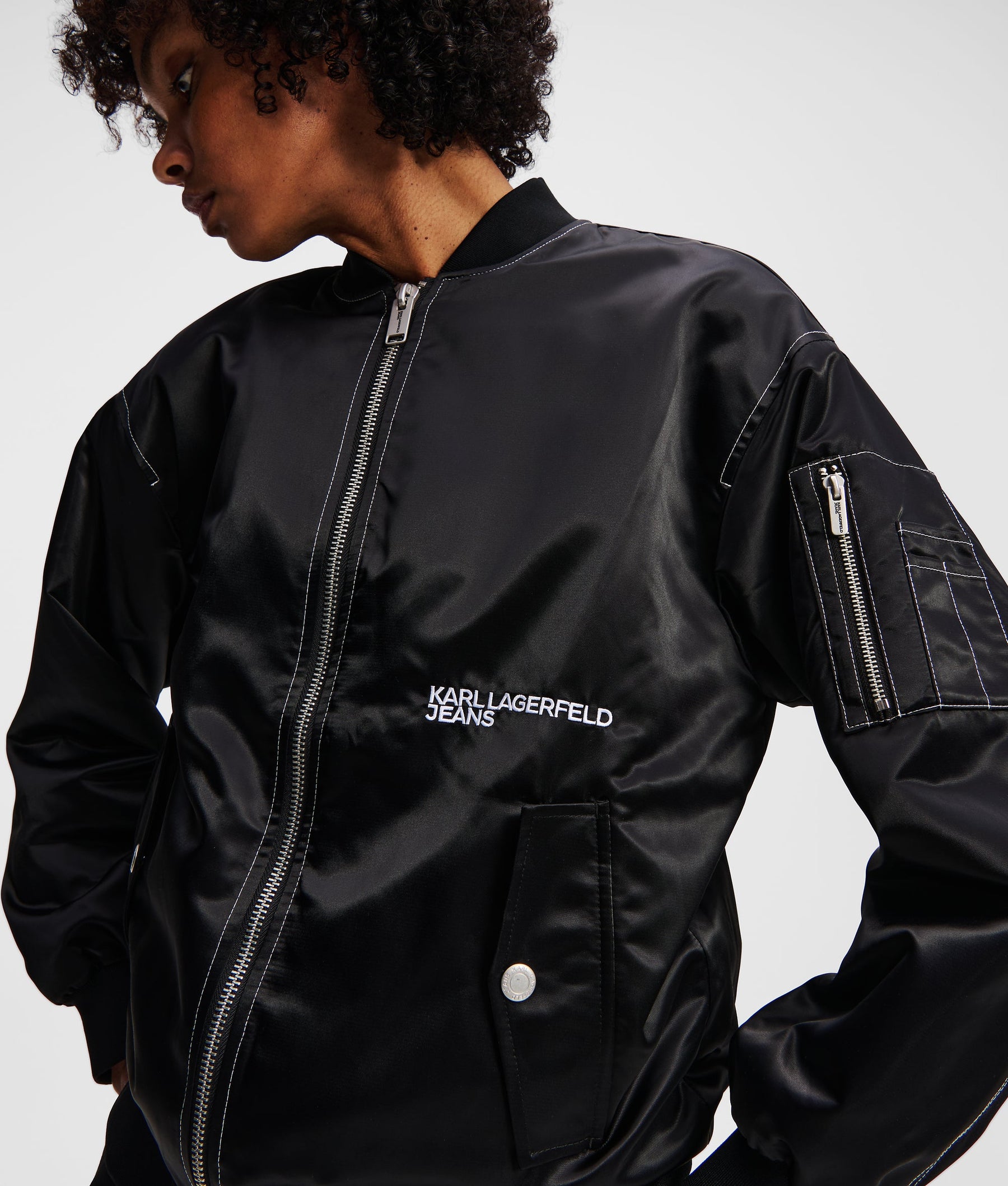 OVERSIZED SATIN BOMBER