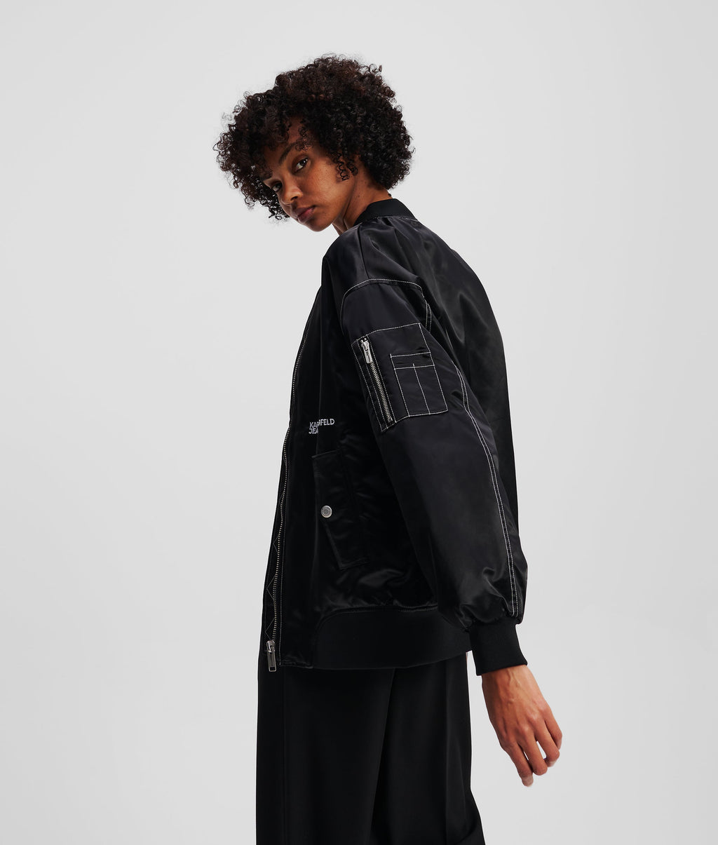 OVERSIZED SATIN BOMBER