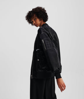 OVERSIZED SATIN BOMBER