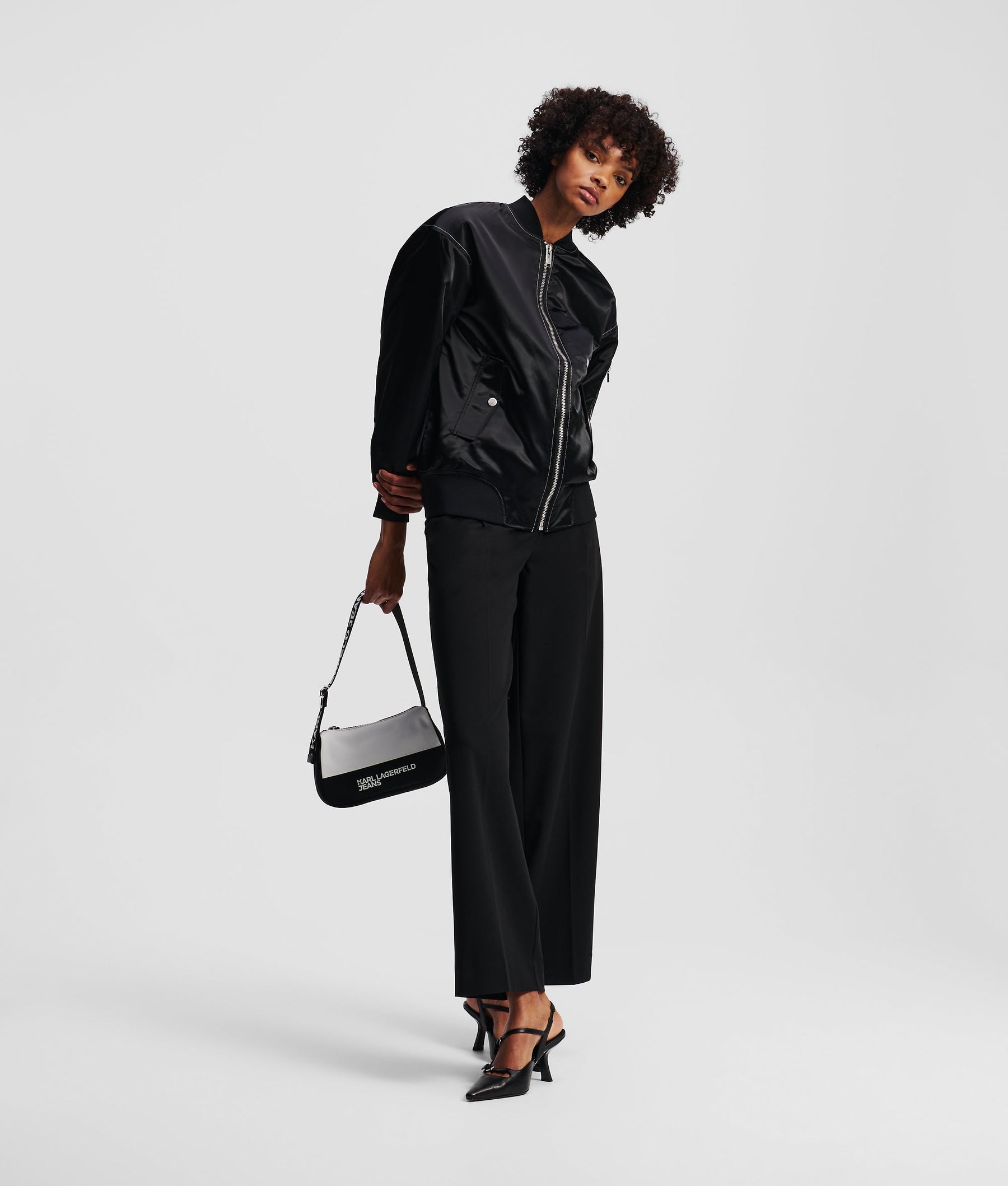 OVERSIZED SATIN BOMBER