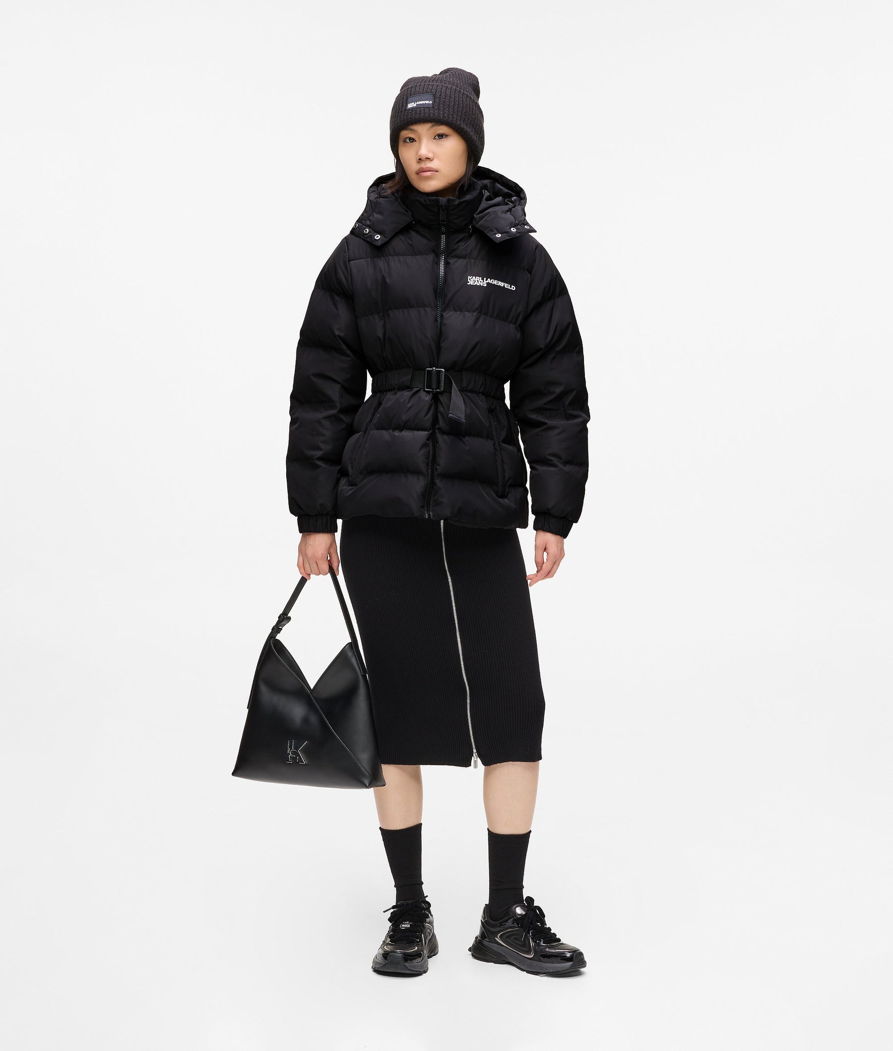 BELTED PUFFER JACKET